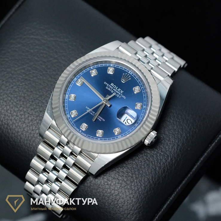 Oyster Perpetual Datejust 41mm Blue Dial Diamond