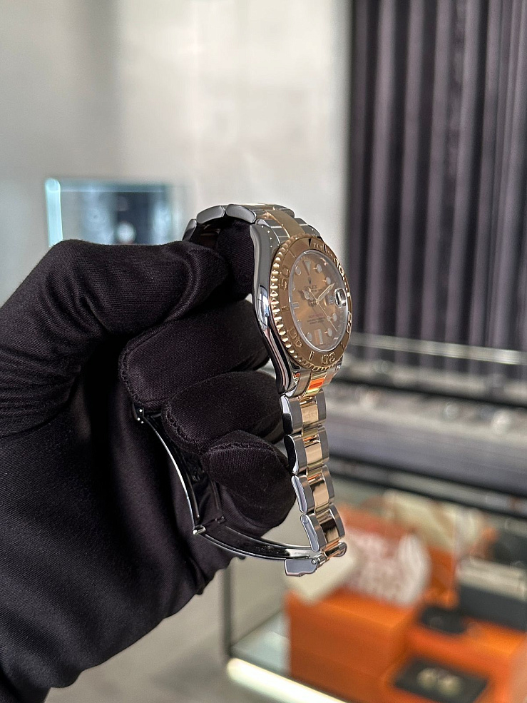 Yacht-Master 35mm Steel & Yellow Gold Champagne Dial