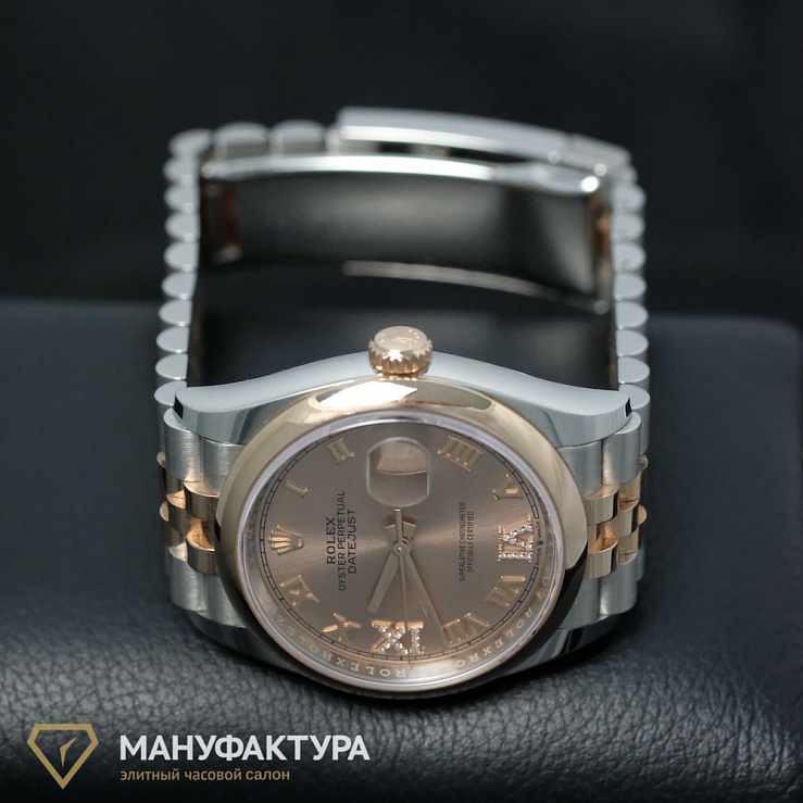 DATEJUST 36MM STEEL ROSE GOLD Diamonds pave