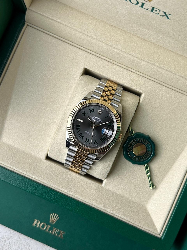 Datejust 41mm Steel & Yellow Gold Wimbledon Dial Jubilee Bracelet