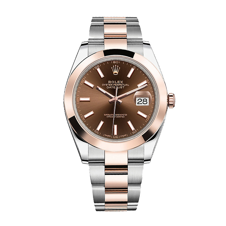 Datejust II 41mm Steel & Rose Gold Chocolate Dial