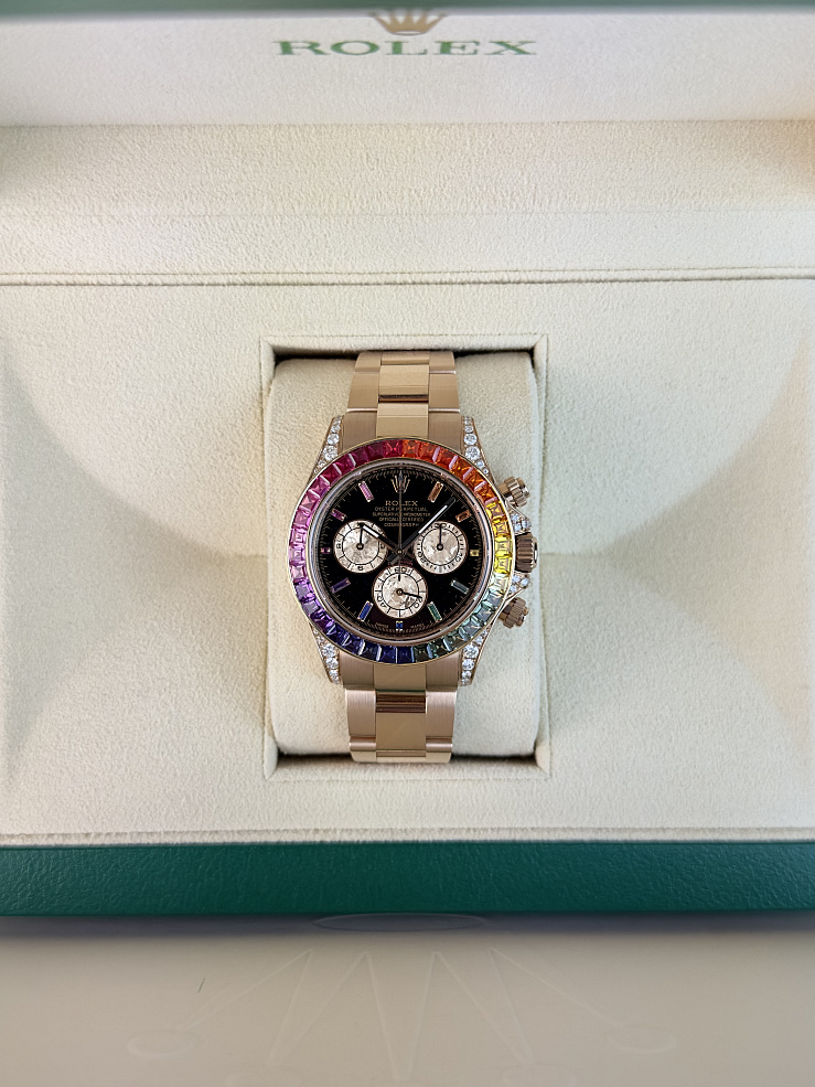 Oyster Perpetual Daytona Rose Gold Custom Rainbow