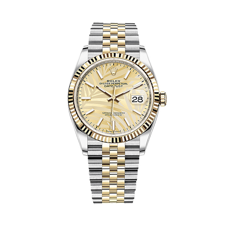 Datejust 36mm Steel & Yellow Gold Palm Motif