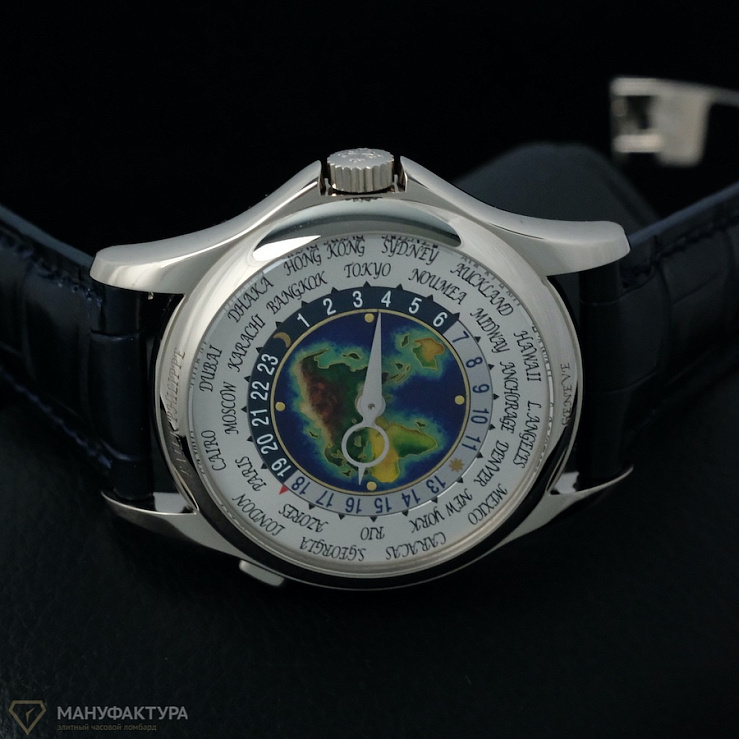 World Time Enamel White Gold