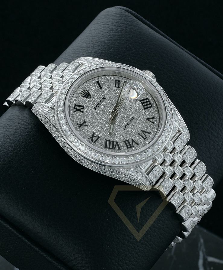 Datejust II Full Pave Iced Out Diamonds