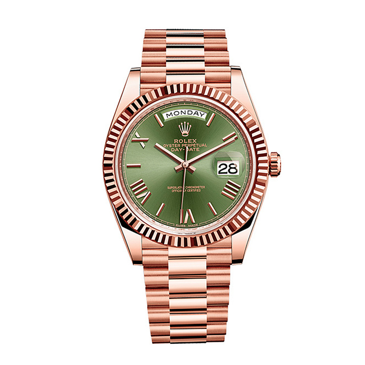 Day-Date Rose Gold Olive Dial