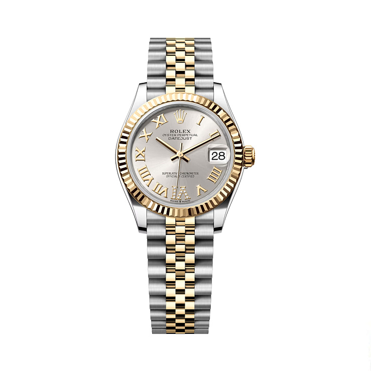 Datejust 31mm Steel & Yellow Gold VI Diamond Silver Dial Jubilee Bracelet