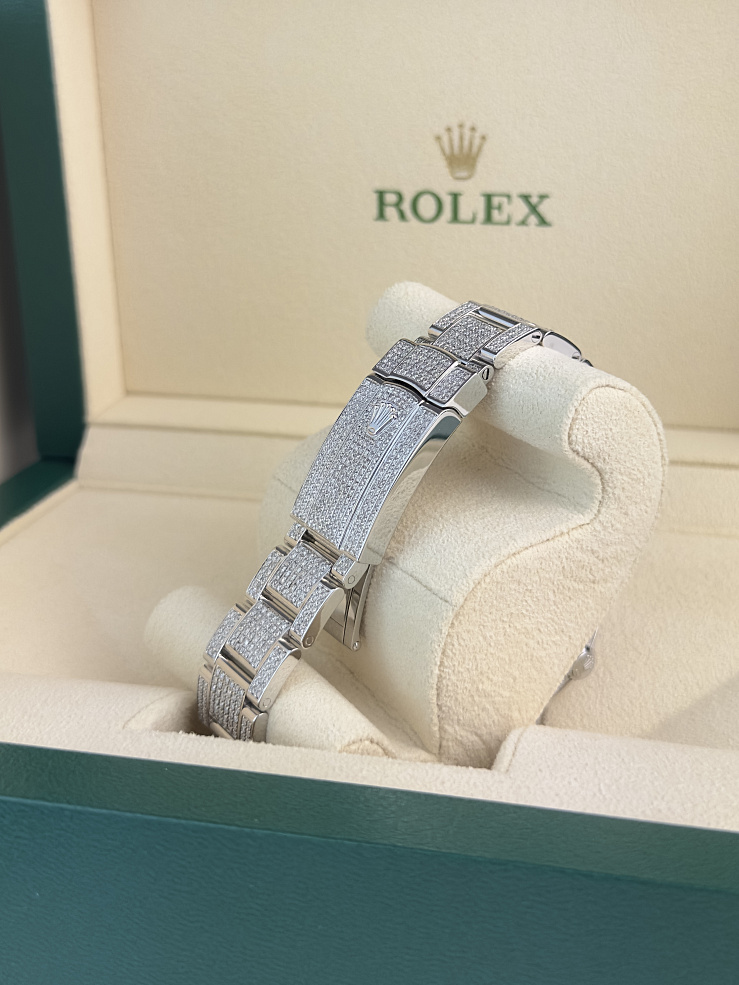 Datejust 36 mm Steel Iced CUSTOM DIAMONDS Oyster Bracelet