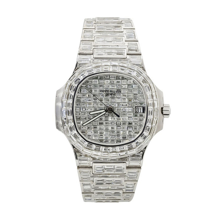 Nautilus CUSTOM White Gold All Diamond Chandelier