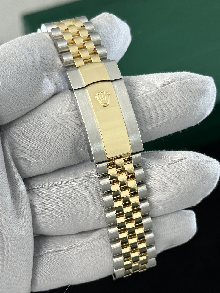Oyster Perpetual Datejust II Steel And Yellow Gold Black Dial Diamond