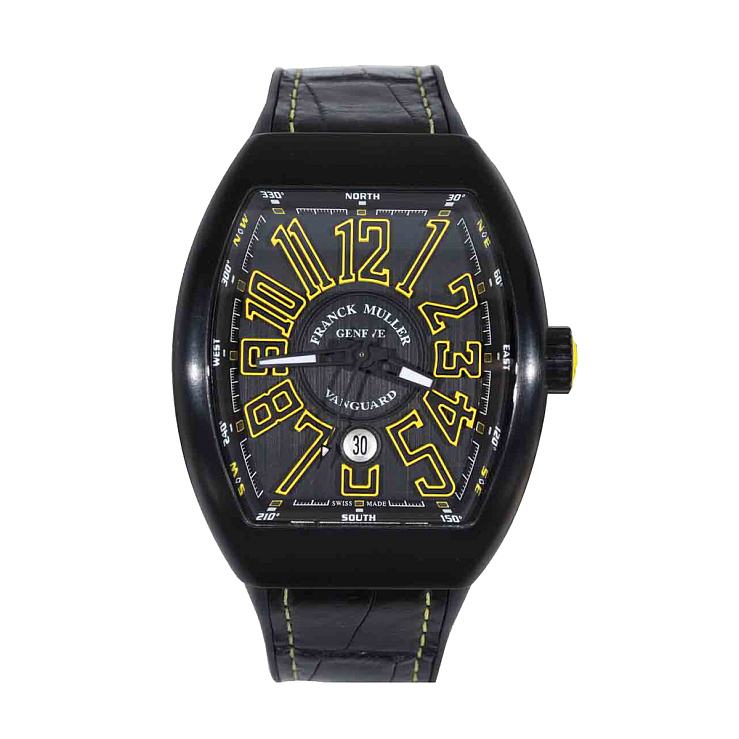 Vanguard Titanium Black and Yellow Dial 45mm