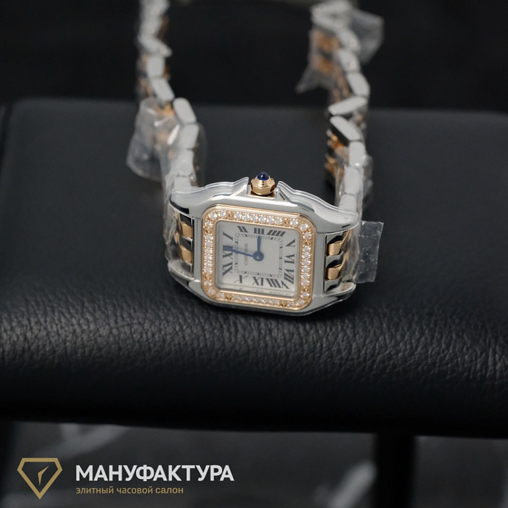 Panthere Small Steel/Rose Gold Diamonds