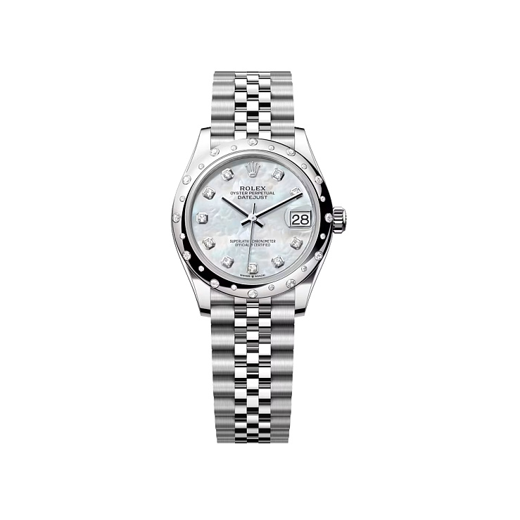 Datejust 31mm Steel & White gold Mother of Pearl Dial Diamond bezel Jubilee