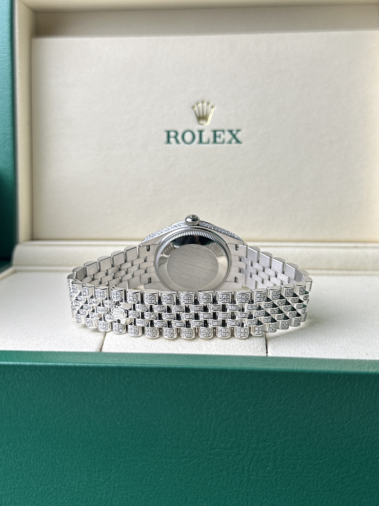 Datejust 31mm Custom Full Pave Iced Out Diamonds Jubilee
