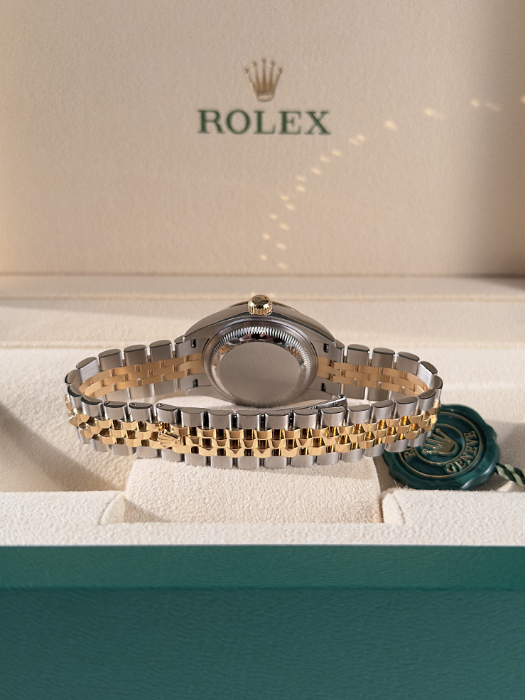 Lady-Datejust 28mm Steel & Yellow Gold Silver Roman Dial Jubilee Bracelet