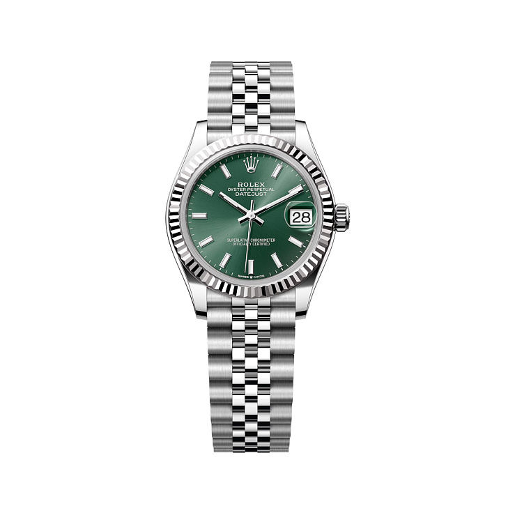 Datejust 31mm Steel & White gold Mint Green Dial Jubilee bracelet