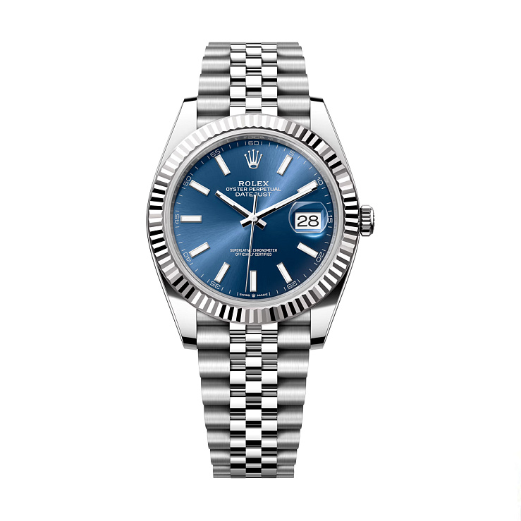 Datejust 41mm Steel & White gold Blue Dial Jubilee bracelet