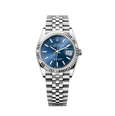 Datejust 36mm Steel & White Gold Blue Dial