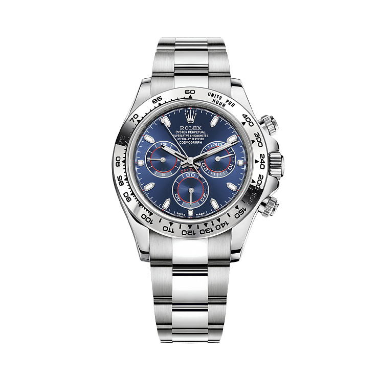 Cosmograph Daytona White Gold Blue Dial Discontinued