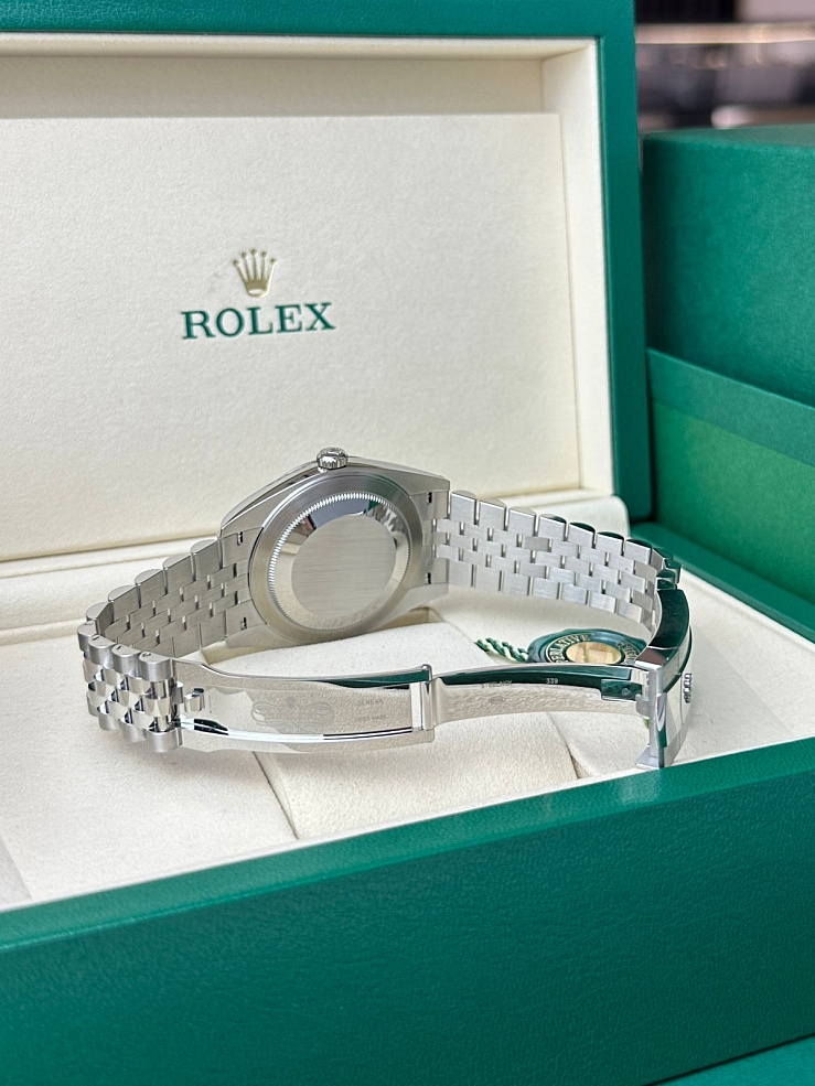 Datejust 41mm Steel Rhodium Grey Dial Jubilee Bracelet