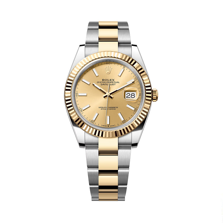 Datejust 41mm Steel & Yellow gold Champagne Dial Oyster bracelet