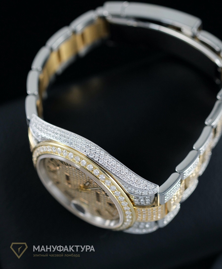 Datejust 41mm Twotone Full Pave Custom Diamonds