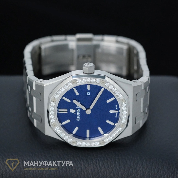 Royal Oak Quartz Steel Frosted Dial Diamond Bezel 33mm Limited Edition