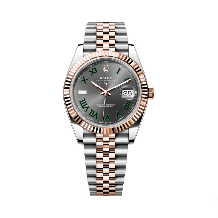 Datejust 41mm Steel and Rose gold Wimbledon dial Jubilee bracelet
