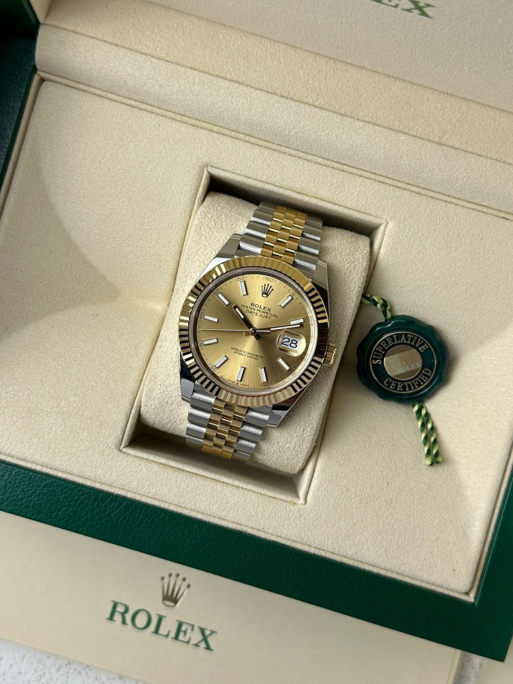 Datejust 41mm Steel & Yellow Gold Champagne dial Jubilee