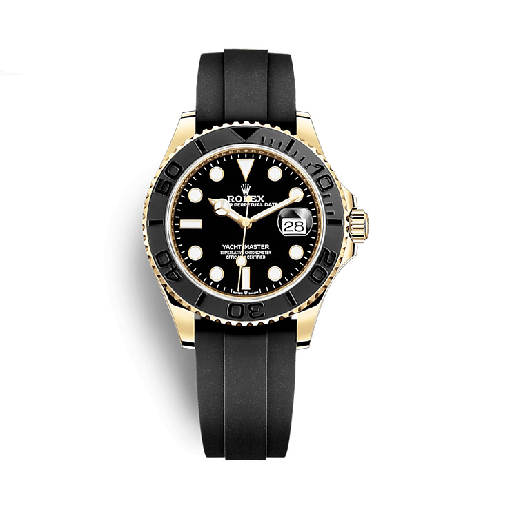 Yacht-Master 42 mm Yellow Gold Oysterflex bracelet