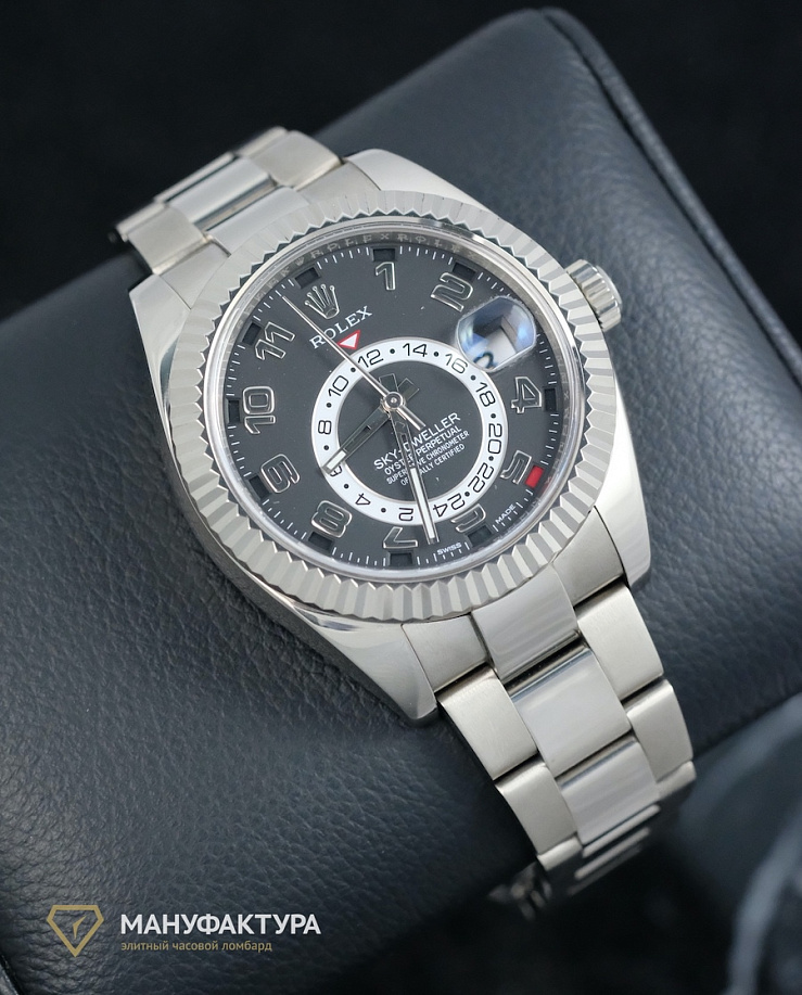 Sky-Dweller White Gold Black Dial