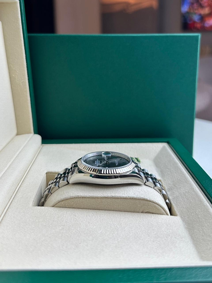 Datejust 36mm Steel & White Gold Wimbledon Dial Jubilee Bracelet