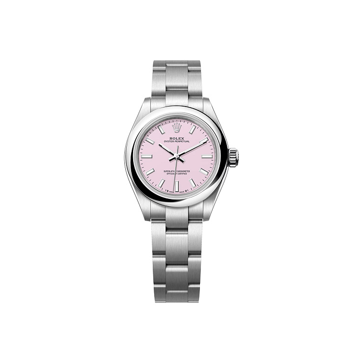 Oyster Perpetual 28mm Steel Coton Pink Dial