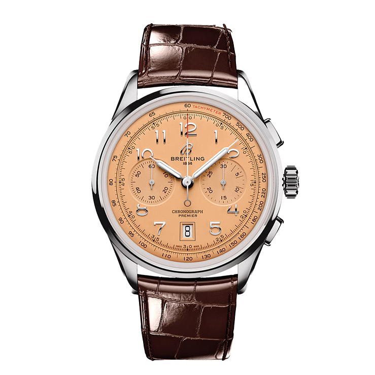 PREMIER B01 42mm Chronograph Stainless steel Salmon Dial