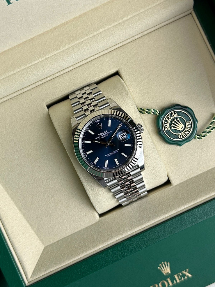 Datejust 41mm Steel & White gold Blue Dial Jubilee bracelet