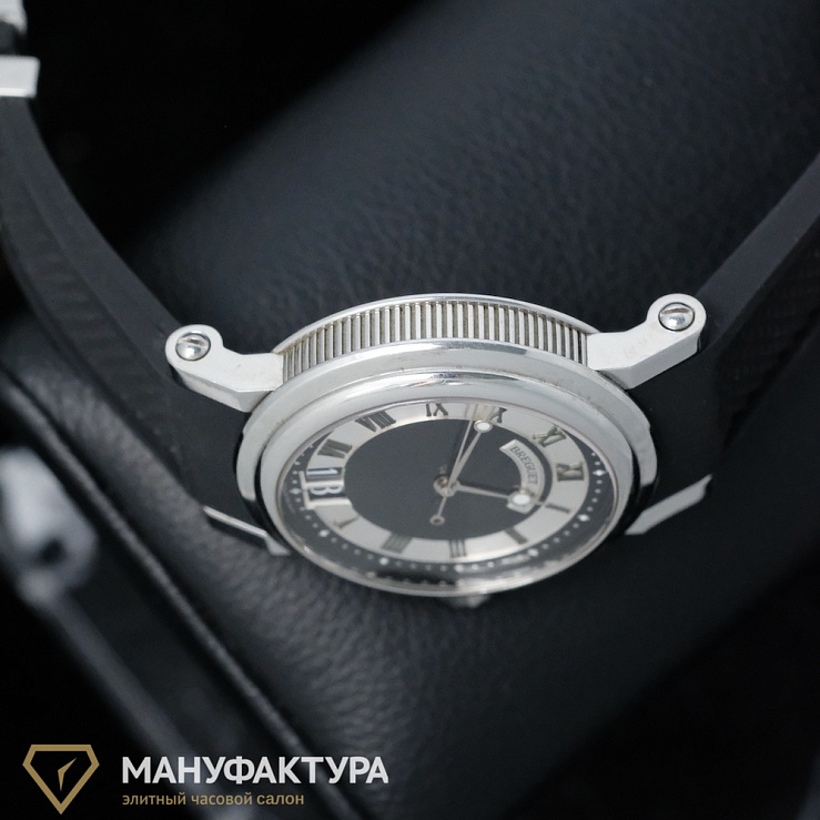 Marine II Big Date Steel Black Dial