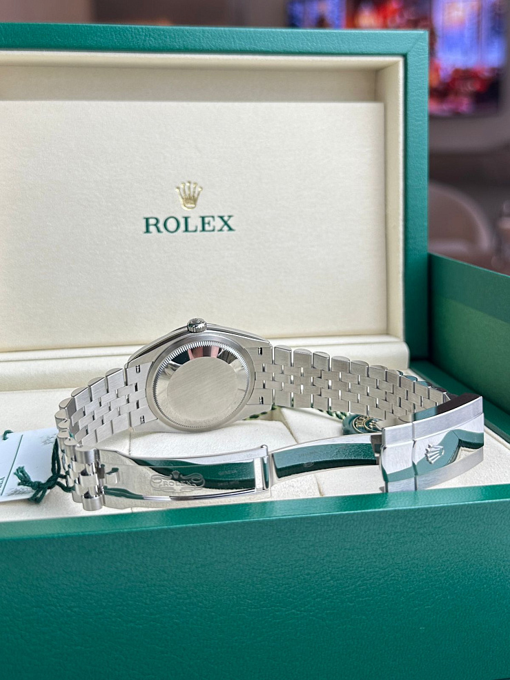 Datejust 36mm Steel & White Gold Black Dial Diamonds Jubilee bracelet