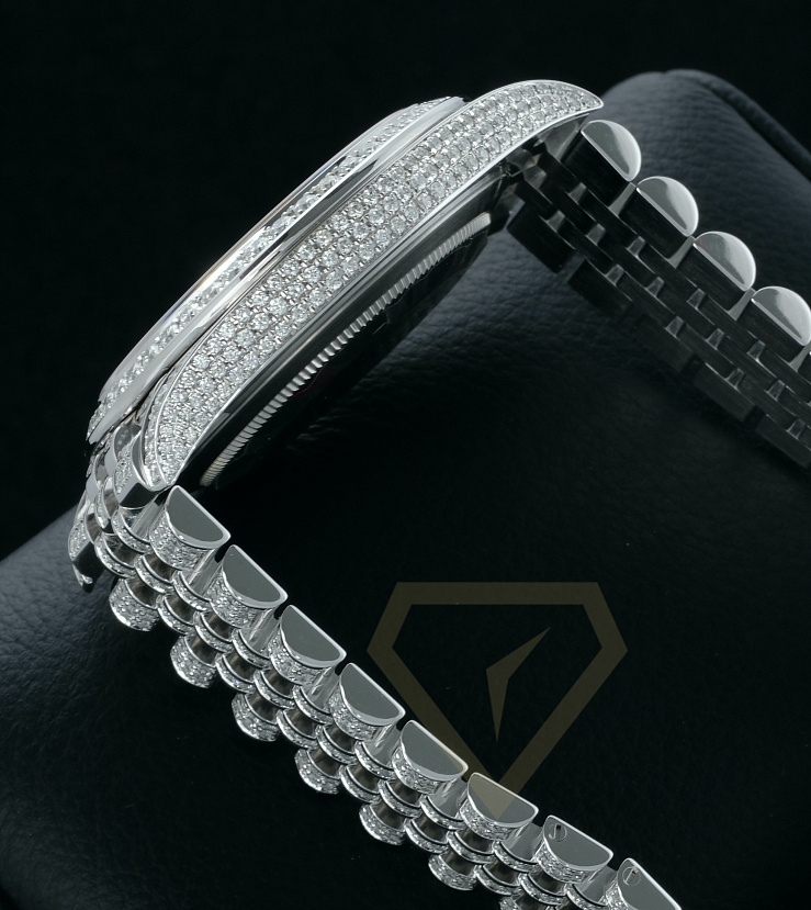 Datejust II Full Pave Iced Out Diamonds