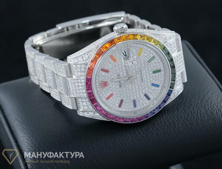 Datejust II Full Pave Rainbow
