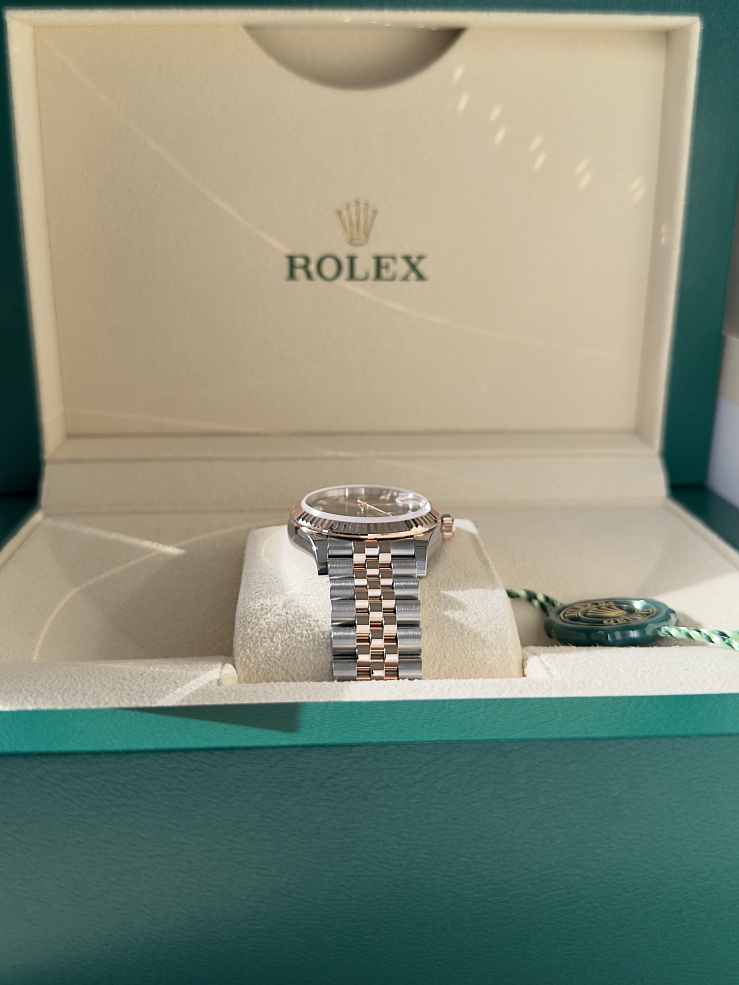 Datejust 31mm Steel and Everose Gold Chocolate Dial Diamond index Jubilee Bracelet