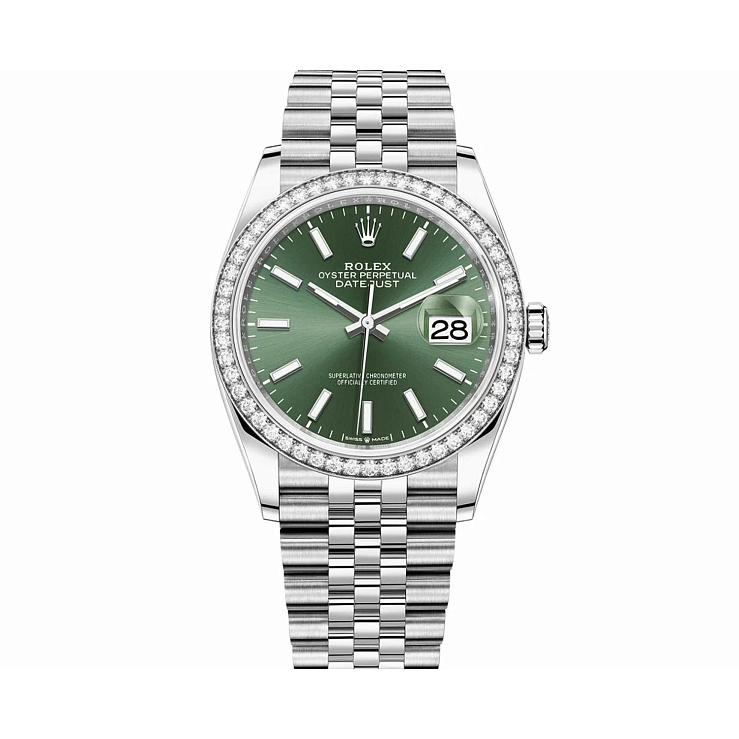 Datejust 126284rbr Mint Green Jubilee 36mm Stainless Steel