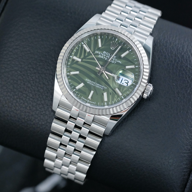 Datejust 36 mm Green Palm Motif Dial 2021