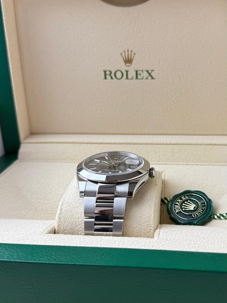 Datejust 41mm Steel Dark Rhodium Dial Oyster Bracelet