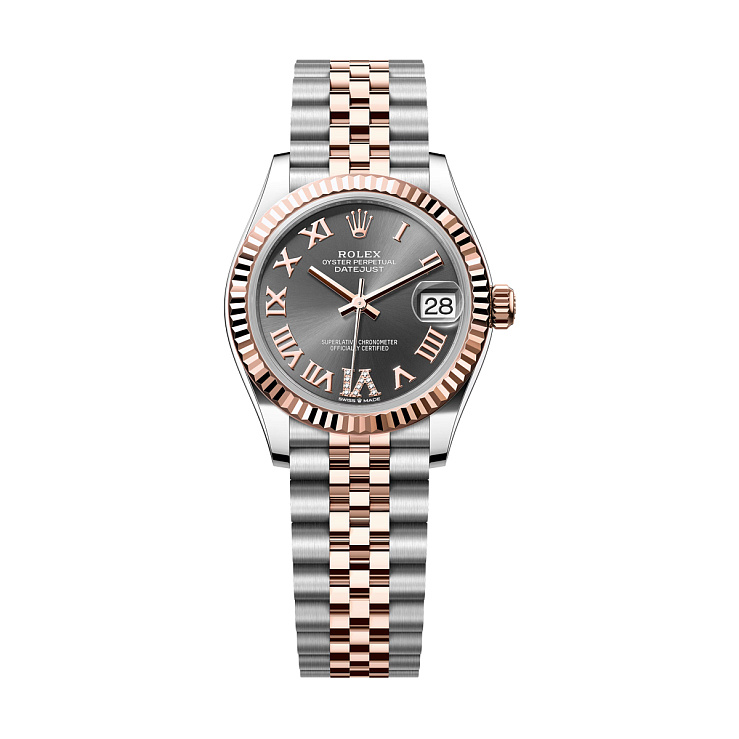 Datejust 31mm Steel and Rose Gold Grey Diamond VI Dial Jubilee Bracelet