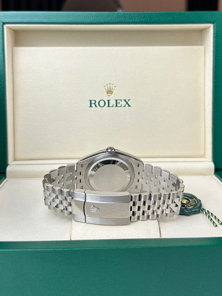 Datejust 36mm Steel & White Gold Mint Green Dial Jubilee Bracelet
