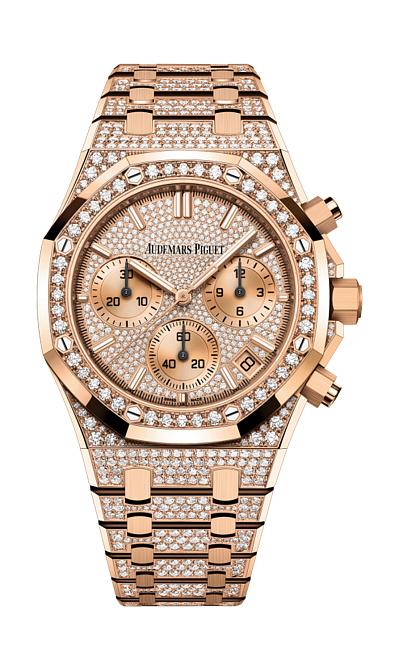 Royal Oak Chronograph 41mm Full Pave Diamonds