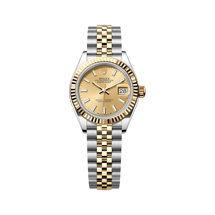 Lady-Datejust 28mm Steel & Yellow Gold Champagne Dial Jubilee Bracelet