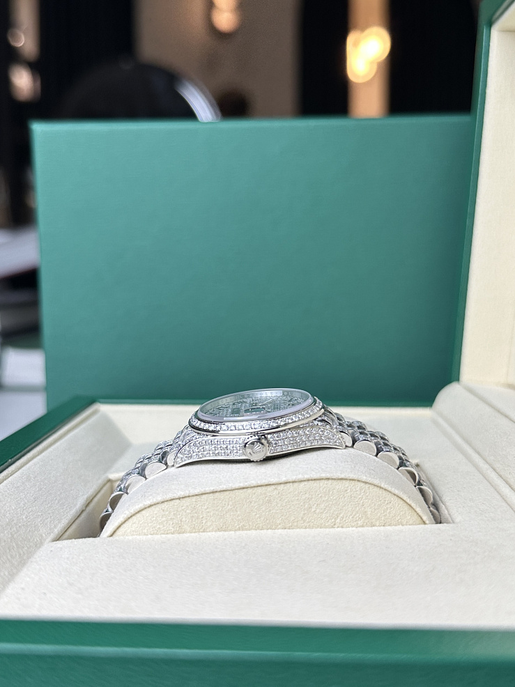 Datejust 31mm Custom Full Pave Iced Out Diamonds Jubilee
