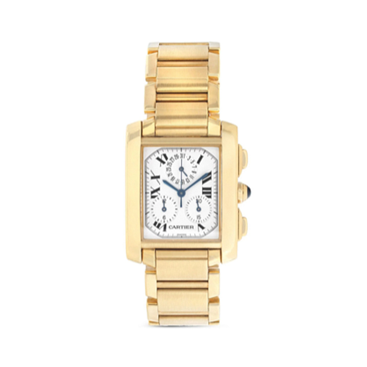 Tank Francaise Chronoflex Yellow Gold