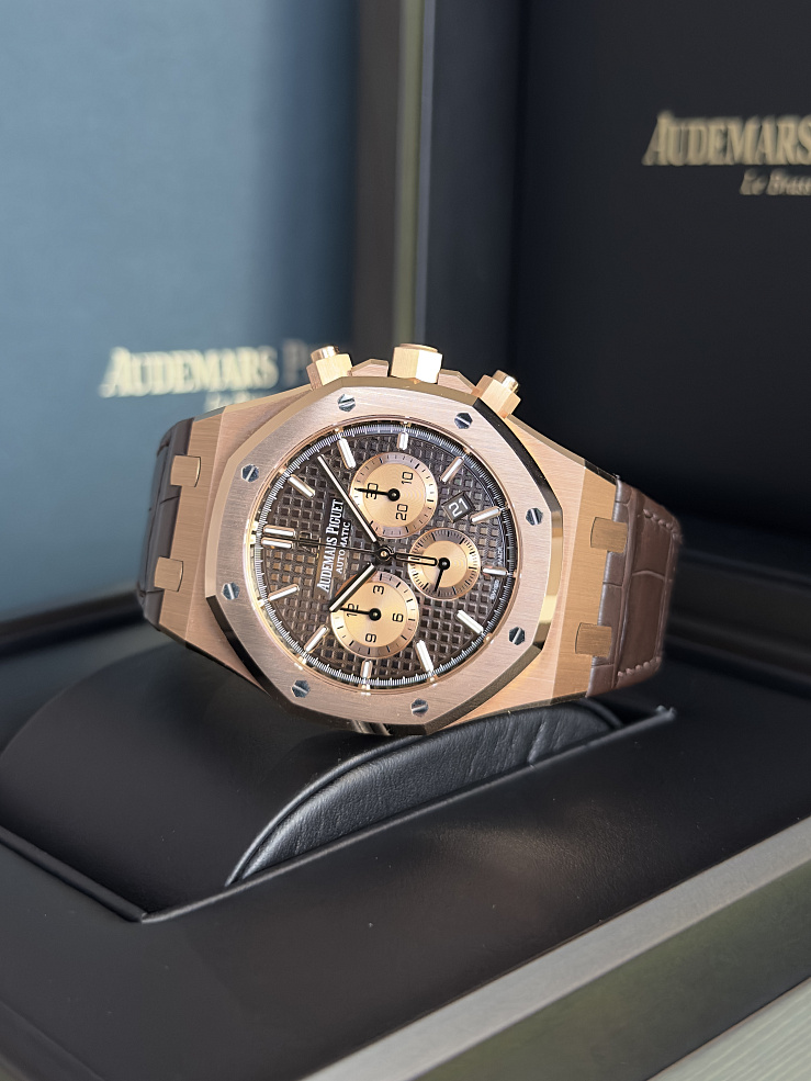 Royal Oak Chronograph 41mm Rose Gold Chocolate Dial